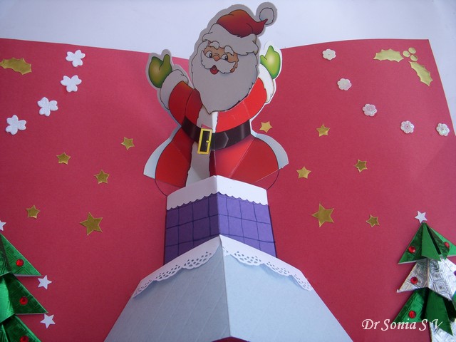 Pop up card Santa 03