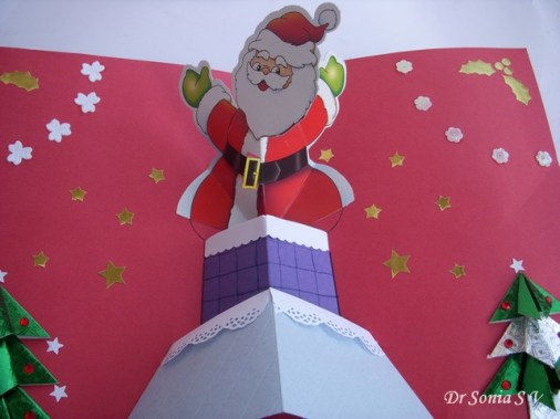 Pop up card Santa 03